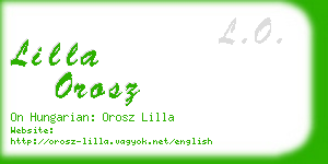 lilla orosz business card